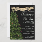 エレガントクリスマスツリーホリデーパーティー招待状 招待状 (正面)
