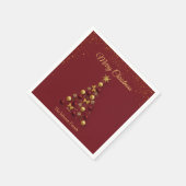 エレガントクリスマスツリーホリデーパーティー スタンダードカクテルナプキン (角)