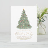 エレガントクリスマスツリーホリデーパーティー 招待状 (スタンド正面)