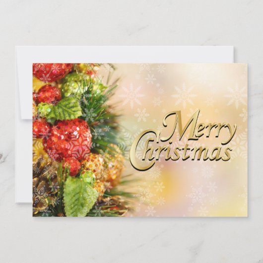 エレガントクリスマスツリーホリデーパーティー 招待状 (裏面)