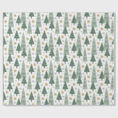 エレガントクリスマスツリーラッピング紙 ラッピングペーパー (フラット)