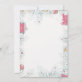 エレガントクリスマスツリーレッド&ホワイトパーティーI 招待状 (裏面)