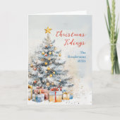 エレガントクリスマスツリーヴィンテージ カード (正面)