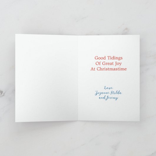 エレガントクリスマスツリーヴィンテージ カード (内部)