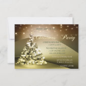 エレガントクリスマスツリー会社クリスマスパーティー 招待状 (正面)