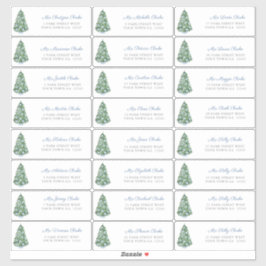 エレガントクリスマスツリー住所 シール