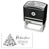 エレガントクリスマスツリー名前をカスタムする差出人住所 セルフインキングスタンプ (インサイチュ)