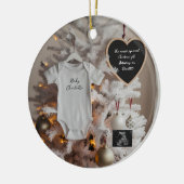 エレガントクリスマスツリー妊娠の発表 セラミックオーナメント (左)