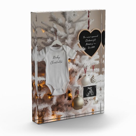 エレガントクリスマスツリー妊娠の発表 フォトブロック (左)