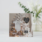 エレガントクリスマスツリー妊娠の発表 招待状 (スタンド正面)