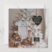 エレガントクリスマスツリー妊娠の発表 招待状 (正面)