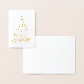 エレガントクリスマスツリー季節のごあいさつ 箔カード (ディスプレー)