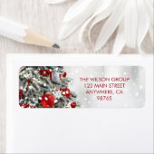 エレガントクリスマスツリー差出人住所 ラベル (インサイチュ)