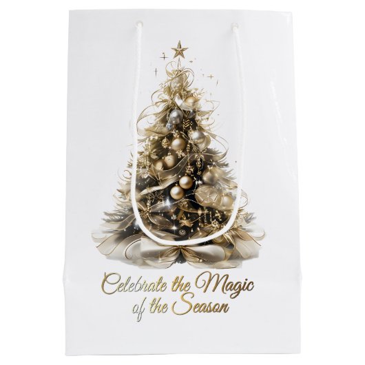 エレガントクリスマスツリー抱き枕 ミディアムペーパーバッグ (裏面)