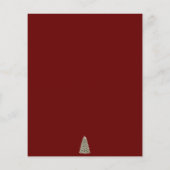 エレガントクリスマスツリー赤の予算の結婚式の招待 (裏面)