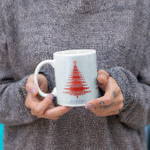 エレガントクリスマスツリー赤パーソナライズされた緑 コーヒーマグカップ