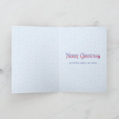 エレガントクリスマスツリー赤パーソナライズされた青 シーズンカード (内部)