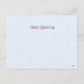 エレガントクリスマスツリー赤パーソナライズされた青 シーズンポストカード (裏面)