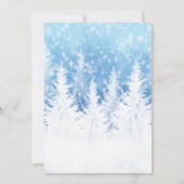 エレガントクリスマスツリー雪クリスマスパーティー 招待状 (裏面)