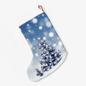 エレガントクリスマスツリー スモールクリスマスストッキング (裏面 (吊り時))