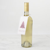 エレガントクリスマスツリー |ダスティメイブピンクカスタム色 ボトルネックタグ (アングル)