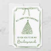 エレガントクリスマスツリー&ボウ花嫁の提案 カード (正面)
