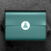 エレガントクリスマスツリー |ルクセアクアミント(ばちゃばちゃ)跳ねる ラウンドシール