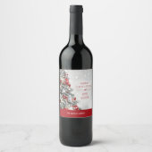 エレガントクリスマスツリー ワインラベル (正面)