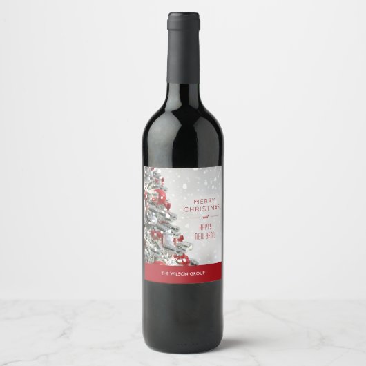 エレガントクリスマスツリー ワインラベル (正面)