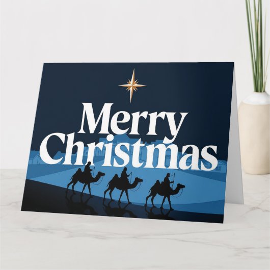 エレガントクリスマスデザイン – ベツレヘムの星 カード (正面)