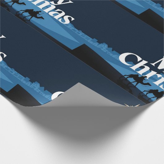 エレガントクリスマスデザイン – ベツレヘムの星 ラッピングペーパー (角)