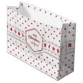 エレガントクリスマスドット抱き枕 ラージペーパーバッグ (正面アングル)