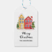 エレガントクリスマスハウスギフトラベル ギフトタグ (裏面)