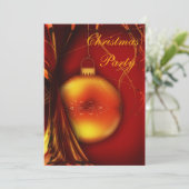 エレガントクリスマスバウブルボーブル両面 招待状 (スタンド正面)