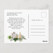 エレガントクリスマスパイングリーティングホリデー ポストカード (裏面)