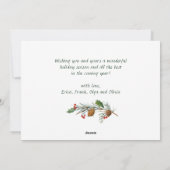 エレガントクリスマスパインコーン6フォトグリーティング シーズンカード (裏面)