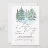 エレガントクリスマスパインズホリデーパーティー招待状 招待状 (正面)