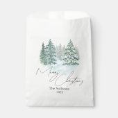 エレガントクリスマスパインズホリデーパーティー フェイバーバッグ (正面)