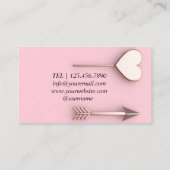 エレガントクリスマスパステルピンク 名刺 (裏面)