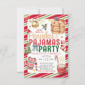 エレガントクリスマスパンケーキパジャマスホリデイ誕生日 招待状 (正面)