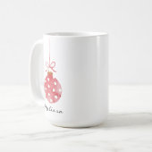 エレガントクリスマスパーソナライズされた名 コーヒーマグカップ (正面左)