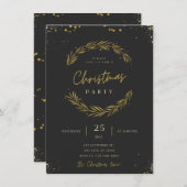 エレガントクリスマスパーティの招待状カーカスタマイズド シーズンカード (正面/裏面)