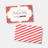 エレガントクリスマスパーティの招待状カード» バッジ (正面&裏面)