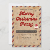 エレガントクリスマスパーティの招待状 – カスタマイズ可能 招待状 (正面)