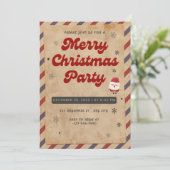 エレガントクリスマスパーティの招待状 – カスタマイズ可能 招待状 (スタンド正面)