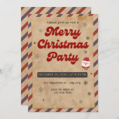 エレガントクリスマスパーティの招待状 – カスタマイズ可能 招待状 (正面/裏面)
