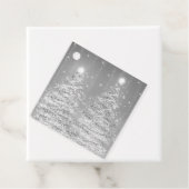 エレガントクリスマスパーティーきらめくツリーズシルバー フェイバータグ (インサイチュ)