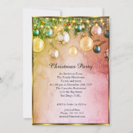 エレガントクリスマスパーティーの招待 招待状