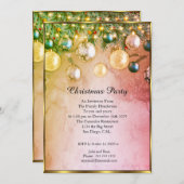 エレガントクリスマスパーティーの招待 招待状 (正面/裏面)