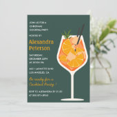 エレガントクリスマスパーティーカクテルモダン 招待状 (スタンド正面)